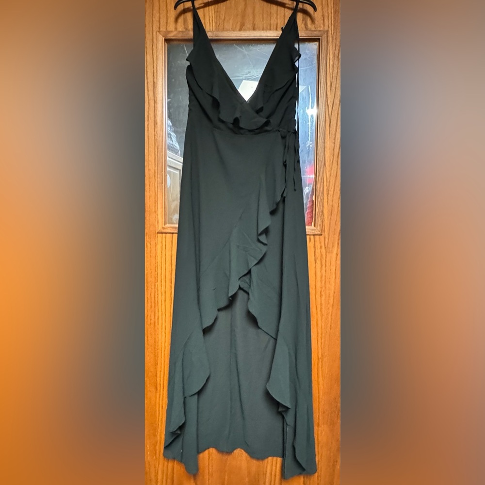 Streetwear Society Elegant Black Hi-low Dress